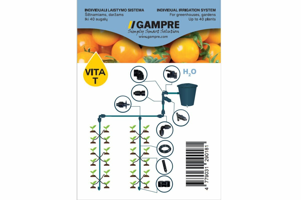 VITA T gravitacinis Sanus šiltnamiui Gampre